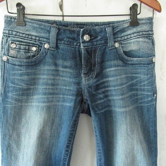 Miss Me Jeans Capri Sequin Fallen Angel Wing - Picture 3 of 8